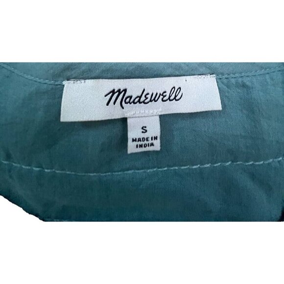 Madewell Quilted Button Shoulder Top in Amie Floral summer breeze S A000564 - Picture 8 of 12